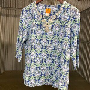 Ruby Rd. Floral Patterned Blouse Size L